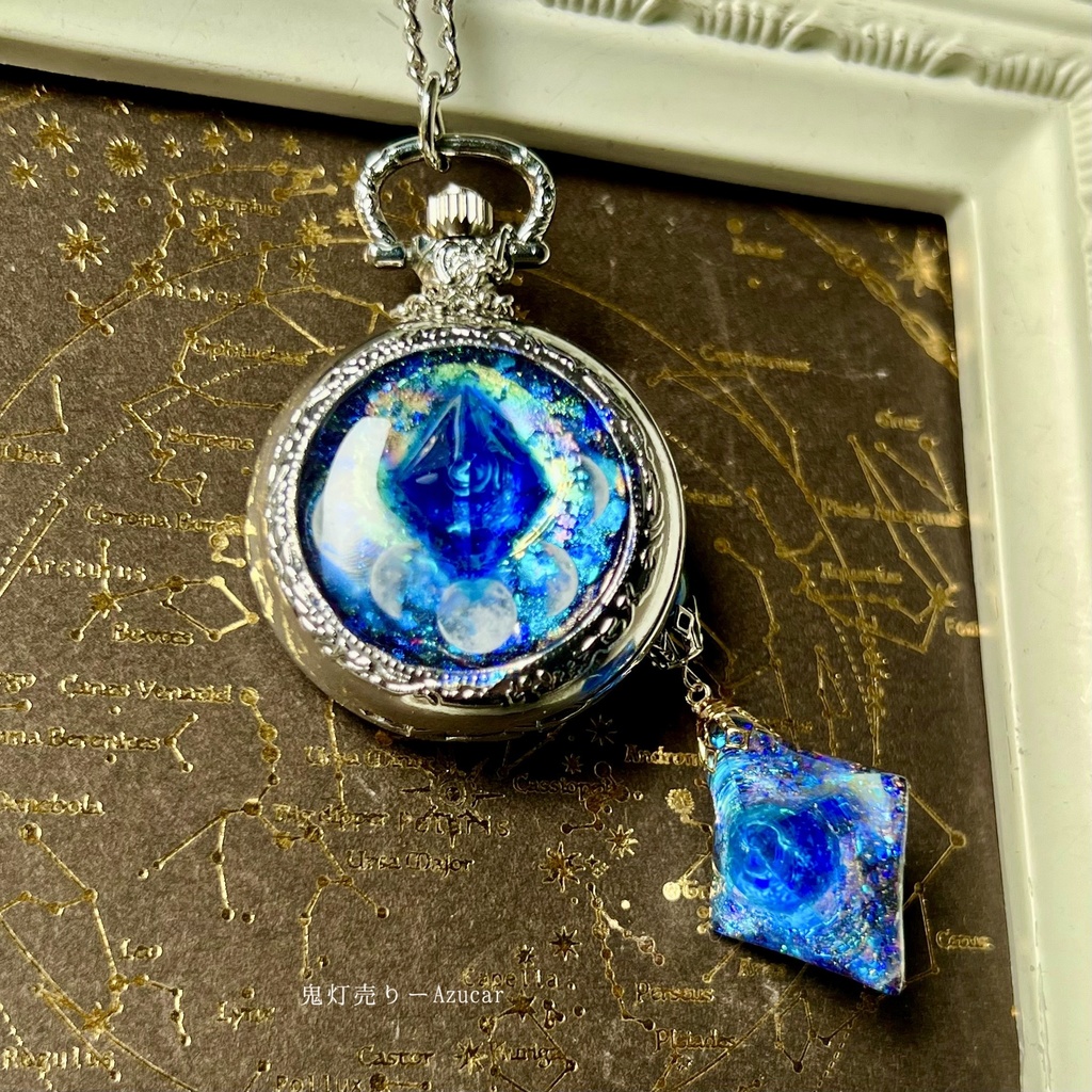天体魔法使いの月の満ち欠け懐中時計✴︎魔法石付き