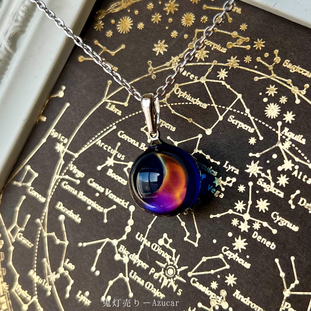 月の満ち欠けネックレス ― Lunar Phase Sphere(シンプルver)