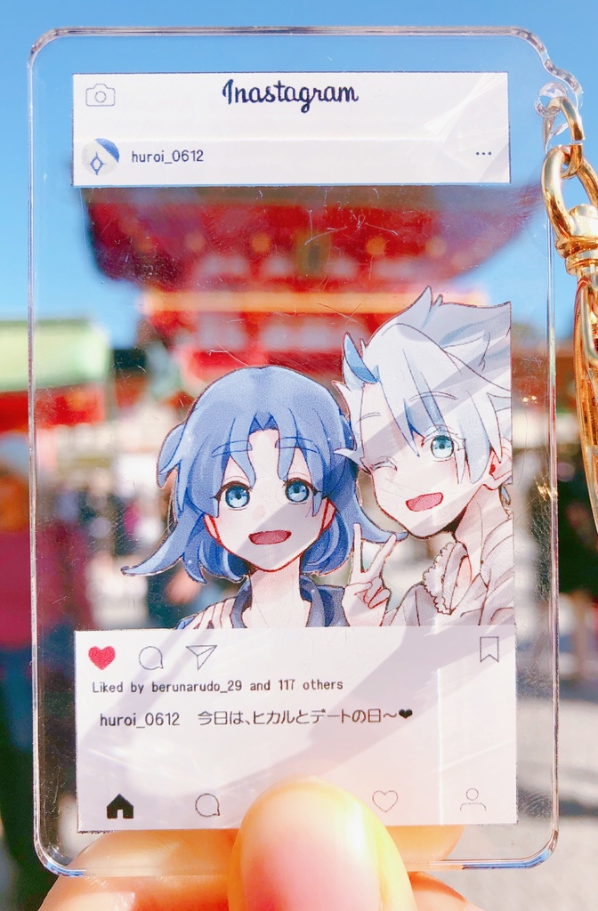 インスタ風フロ光アクキー 星のオムライス本舗 Booth
