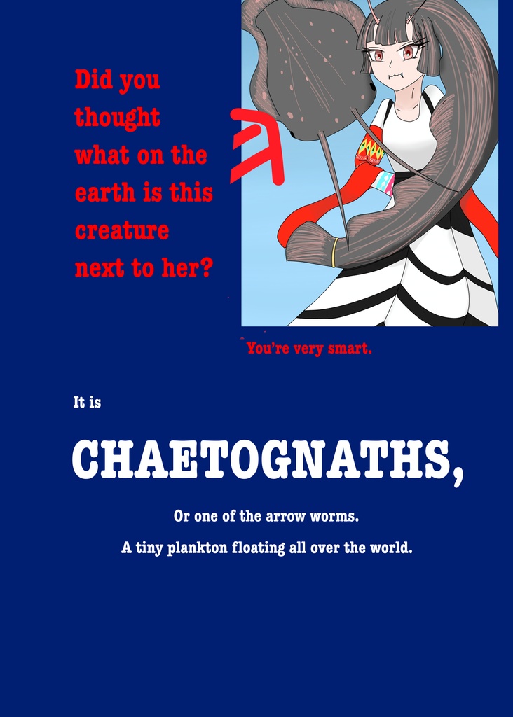 The 1st book on the earth about my gijinka OCs of extinct chaetognaths_English translation(ebook version)