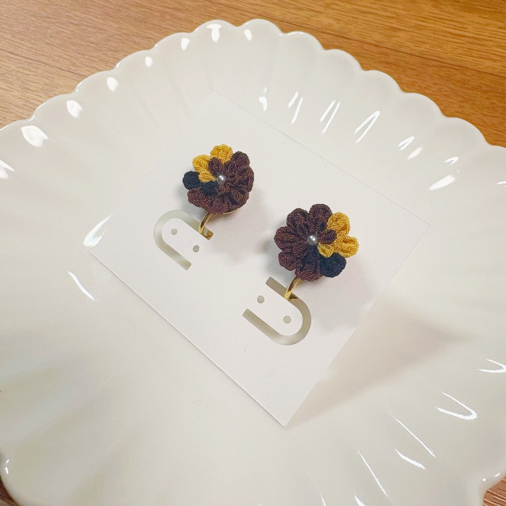 鍾離イメージつまみ細工イヤーアクセサリー