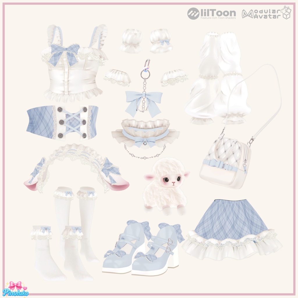 ✨2week sale 30%✨「10対応」🎀Pastel Dolly Sheeplet Setup🎀