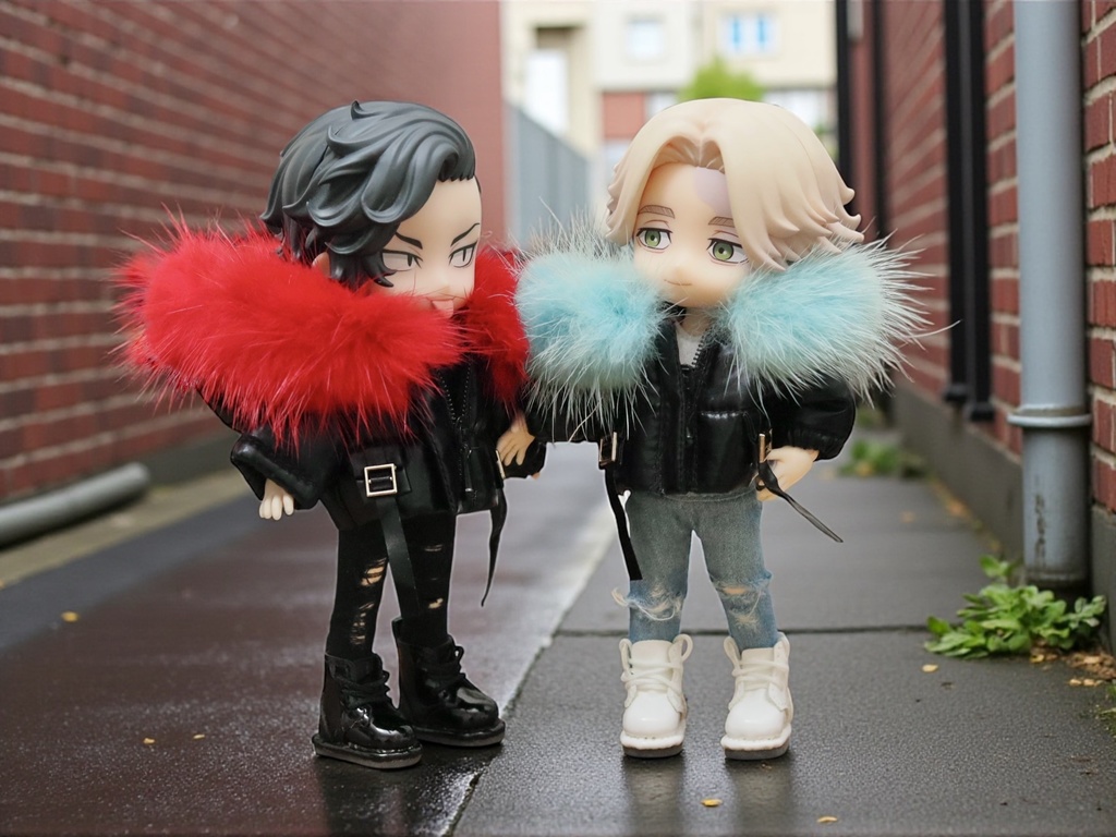 ファー付きダウンジャケット