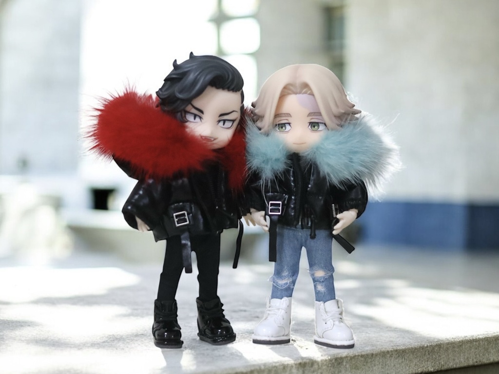 ファー付きダウンジャケット