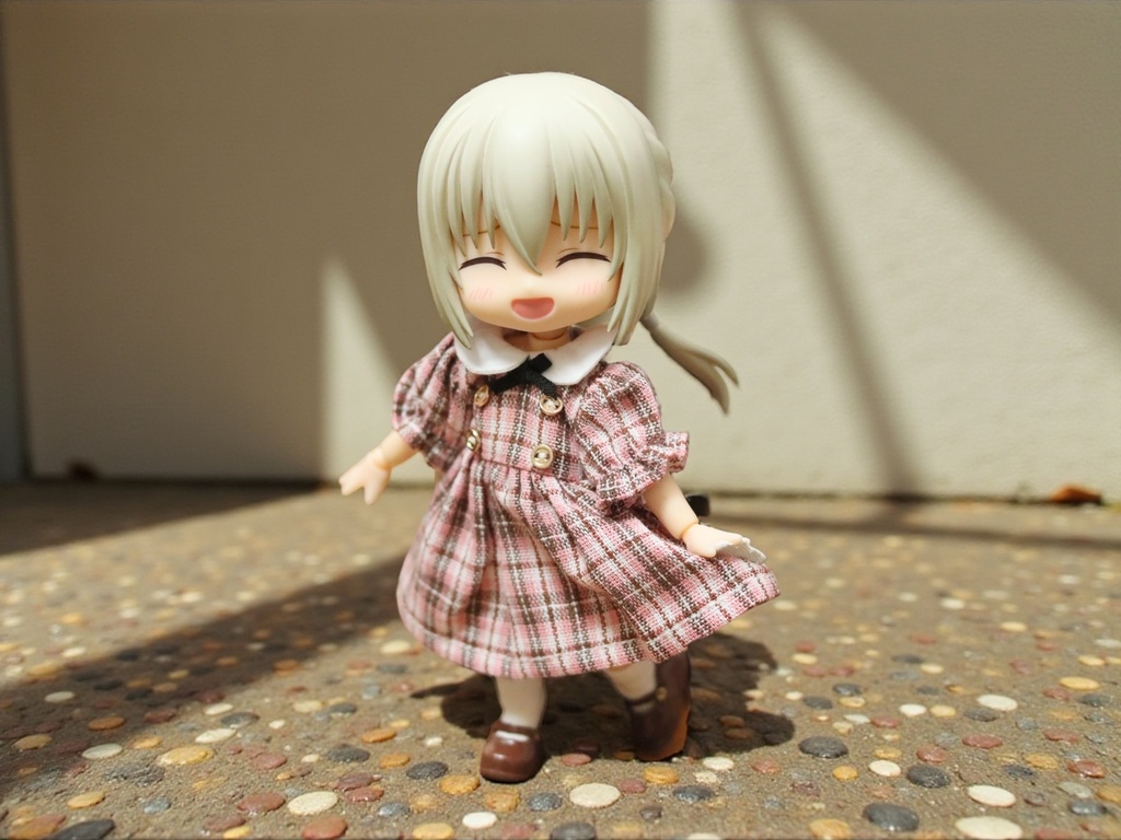 リボン付きチェック柄ワンピース(3色展開)