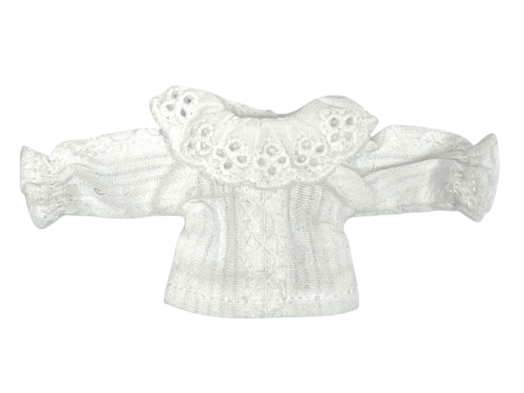 レース襟長袖ブラウス