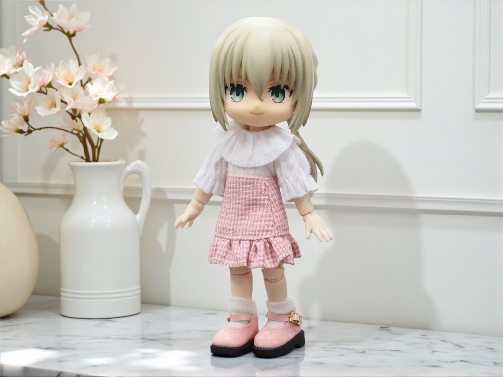 フリル襟５分丈ブラウス