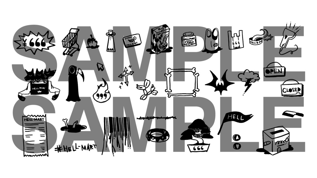 生体・構成アセット 01(イラスト33点 / フリー素材)