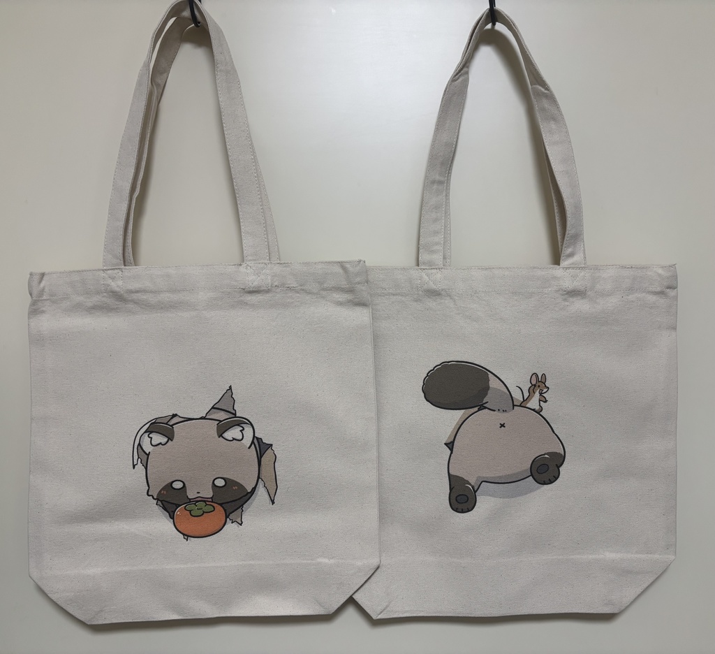 両面トートバッグ(たぬき)