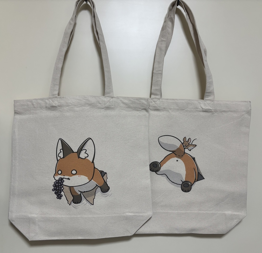 両面トートバッグ(きつね)