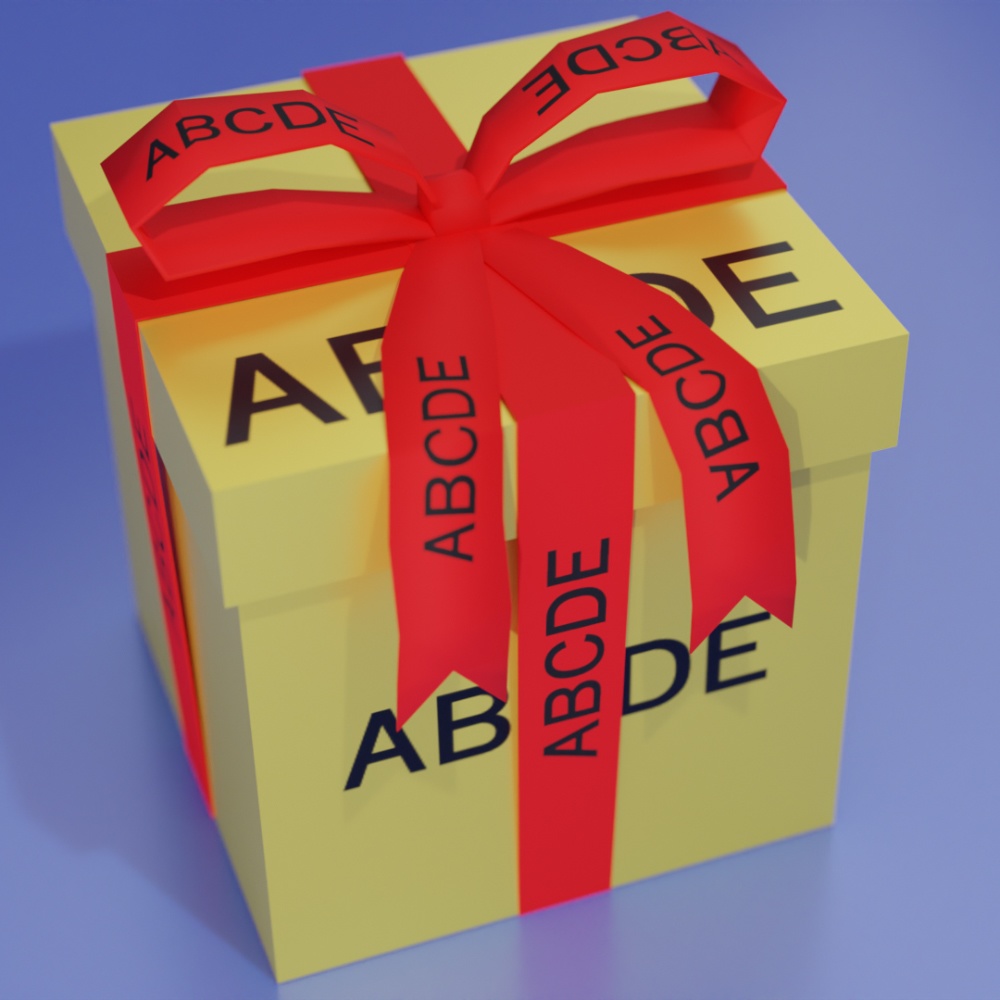 【3Dモデル】ボーン付きプレゼントbox