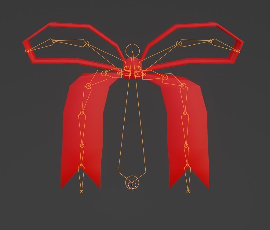 【3Dモデル】ボーン付きプレゼントbox