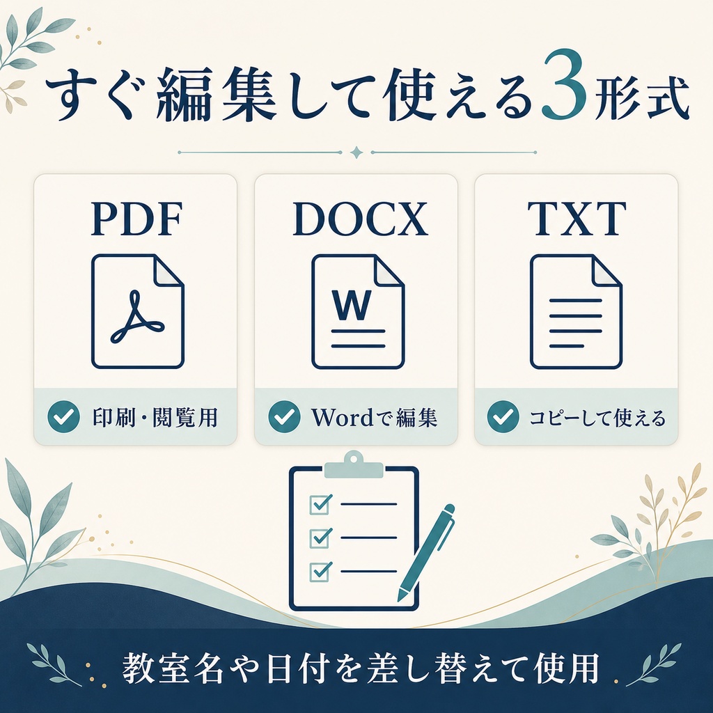 個人教室の体験入会・保護者連絡スターターキット