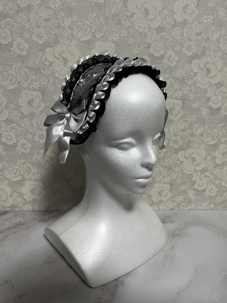 サテンヘッドドレス