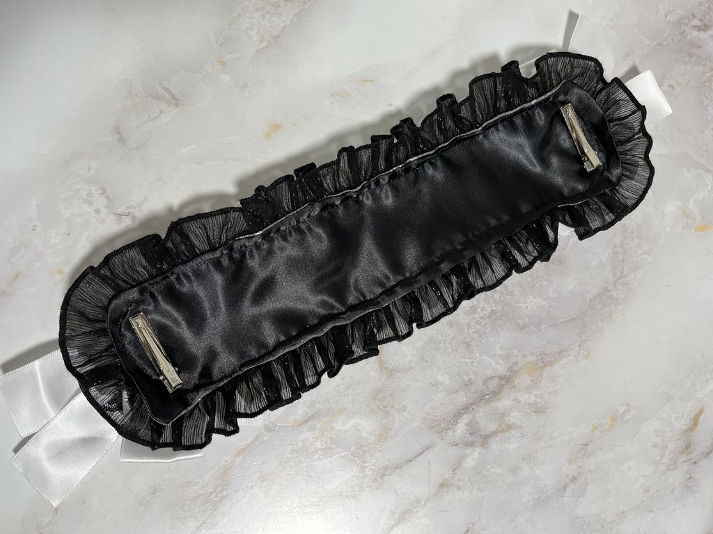 サテンヘッドドレス