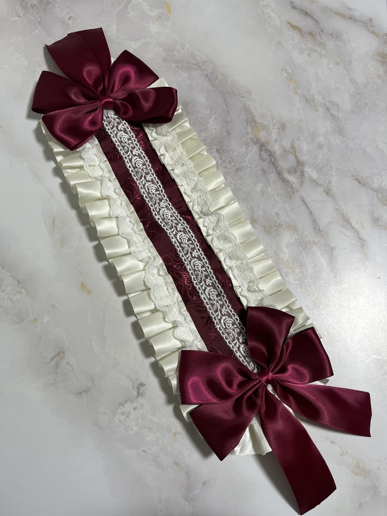 レッドジャガードヘッドドレス