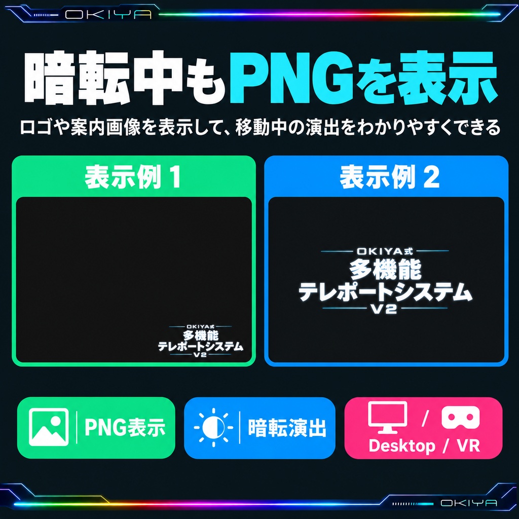 🎈新作セール中【OKIYA式】多機能テレポートシステム V2【VRChat対応】