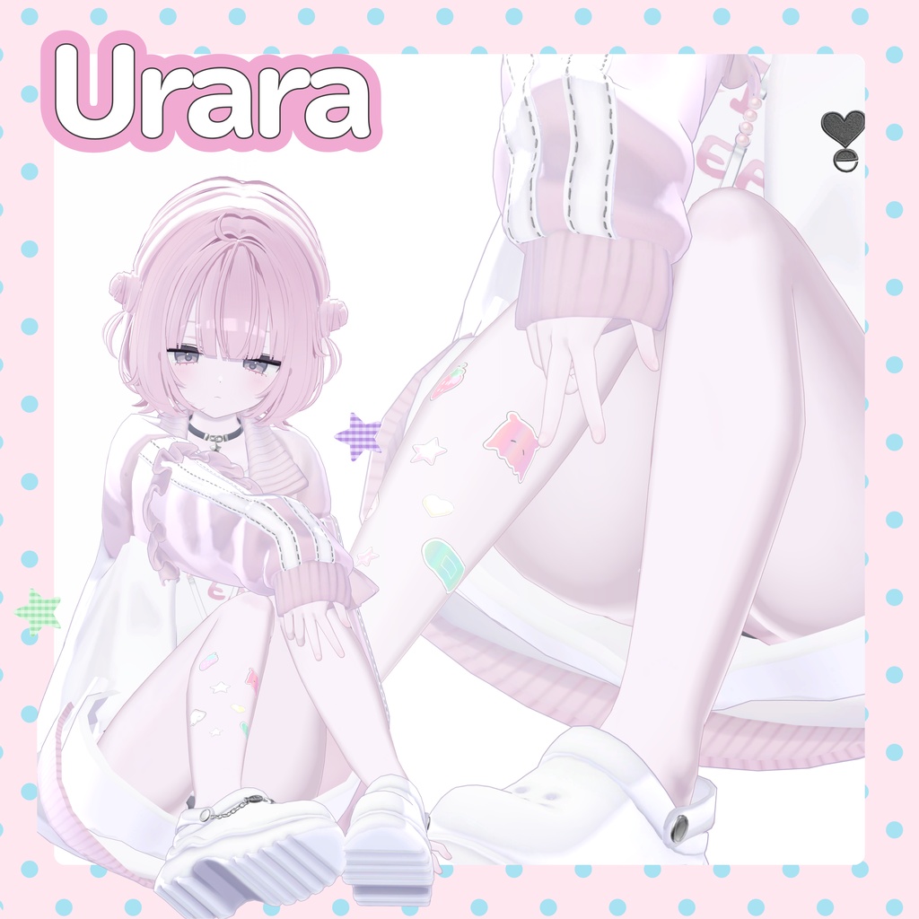☆Puffy Wink!☆Hologram Sticker texture【3アバター対応】