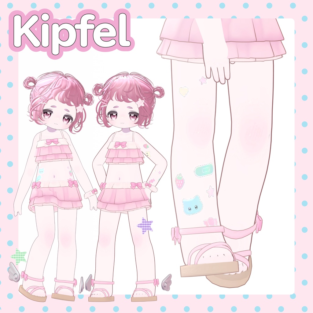 ☆Puffy Wink!☆Hologram Sticker texture【3アバター対応】