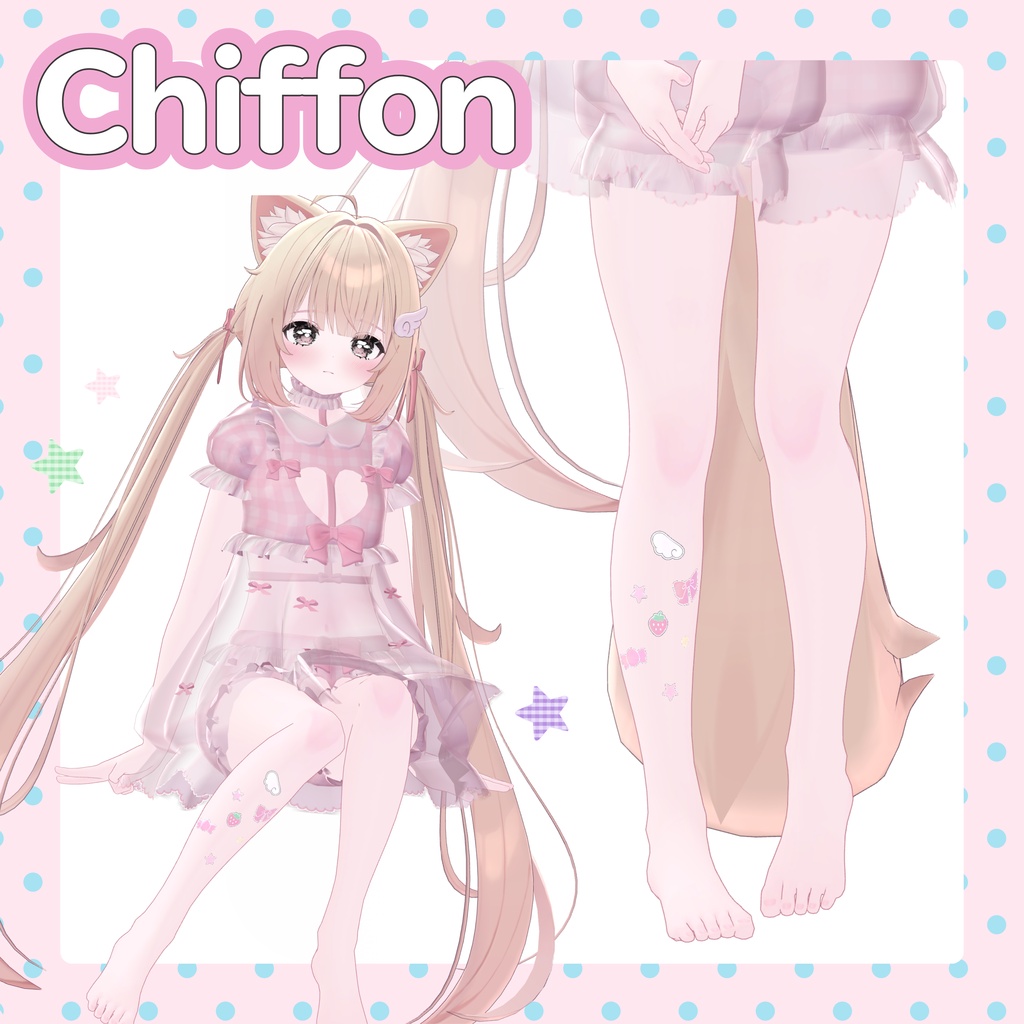 ☆Puffy Wink!☆Hologram Sticker texture【3アバター対応】