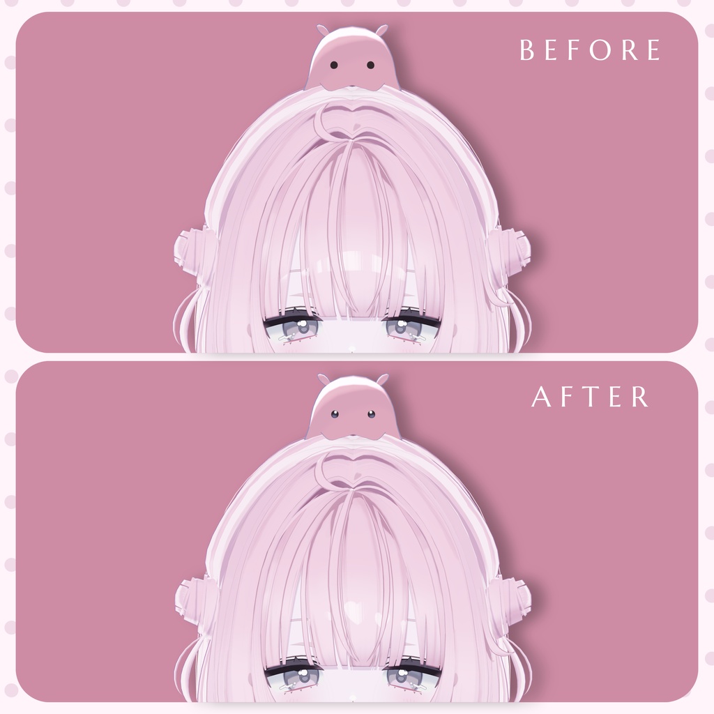 【無料】うららちゃんの前髪ハイライトをハートにするやつとめんだこの目をきゅるりんってするやつ