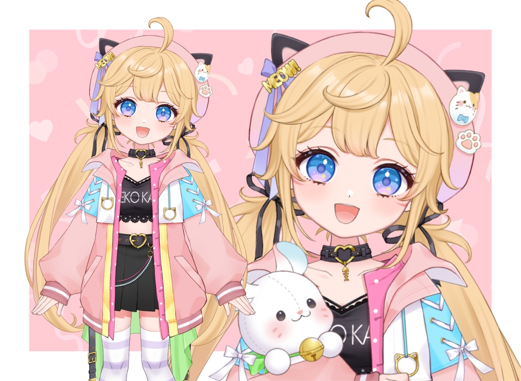 【汎用モデル】ねこモチーフの女の子