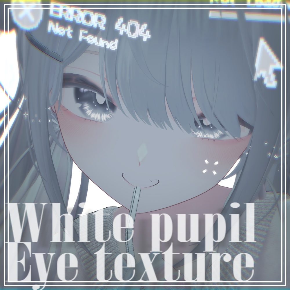 [12アバター対応]🤍White Pupil Eye Texture🤍