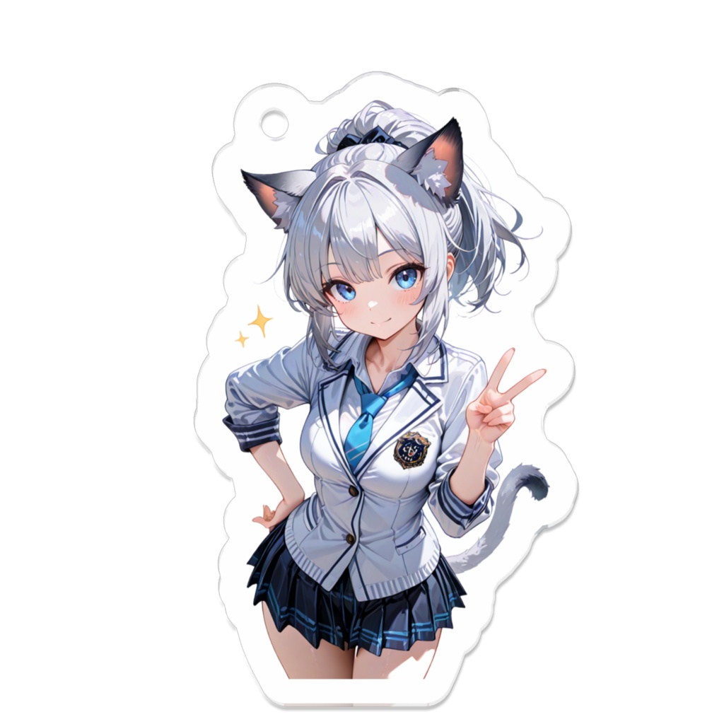 1000f記念のアクリルキーホルダーだぞ♡