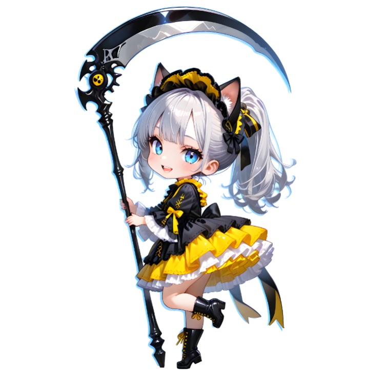 2,000f達成記念☆ステッカー黄ReaperKey