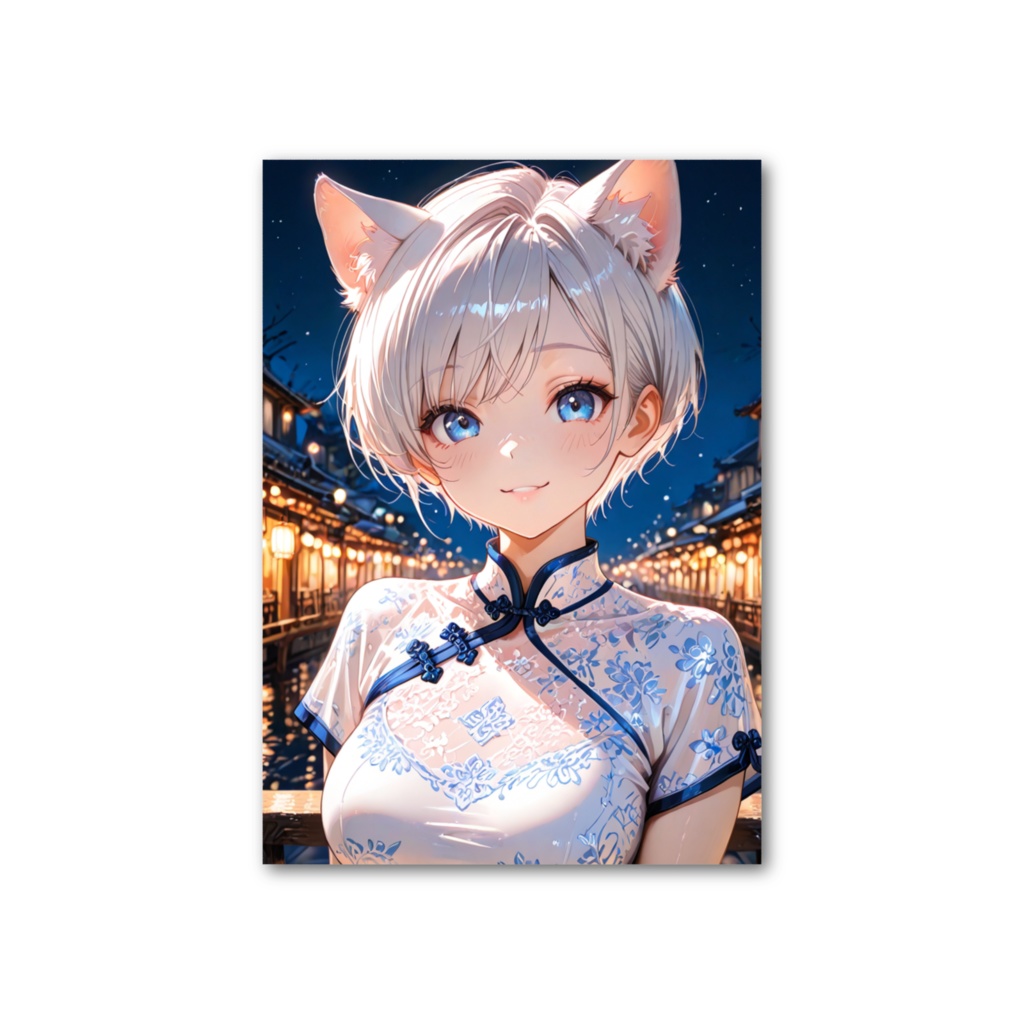 2,000f記念の夏っぽいフォト風カード(*^-^*)