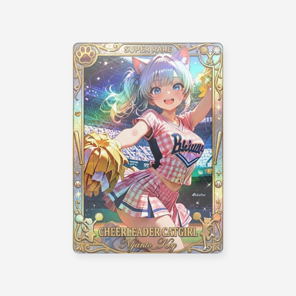 WBC開幕記念⚾SuperRare風ニャンとなカード٩( ''ω'' )و