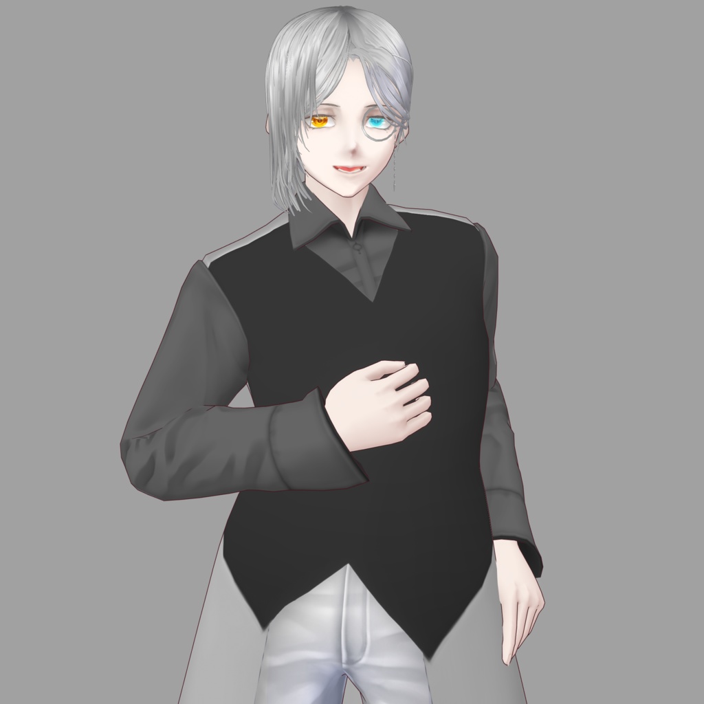 【C2&C】シンプルペプラムベスト