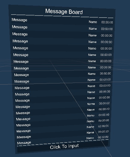 MessageBoard - VRChat World UdonSharp 伝言板アセット