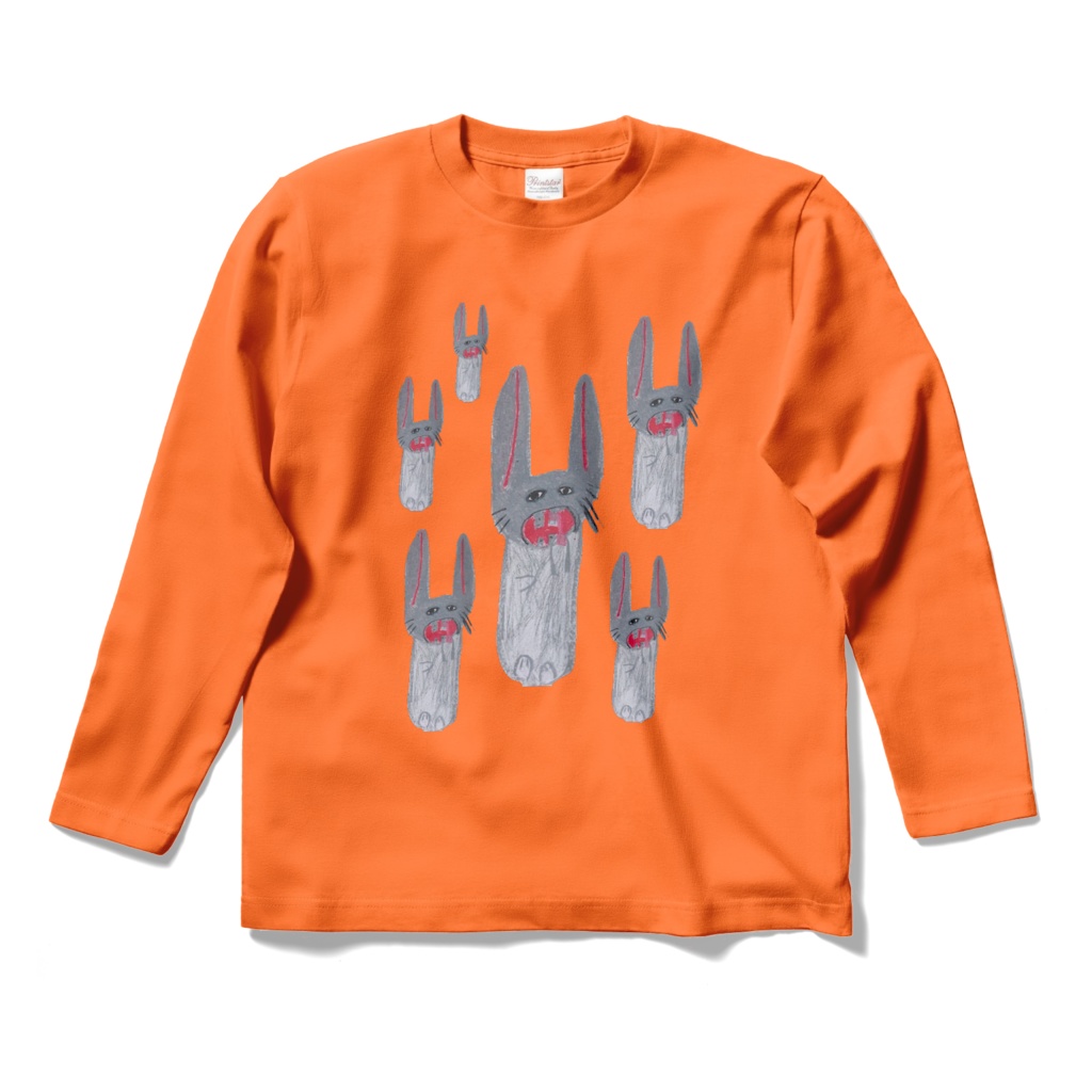 うさぴょの大家族!ロンTオレンジ