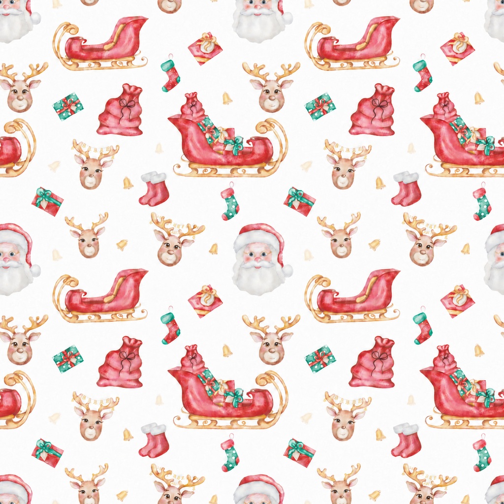 クリスマス デジタルペーパー5枚セット|クリスマスかわいい背景素材 PNG
