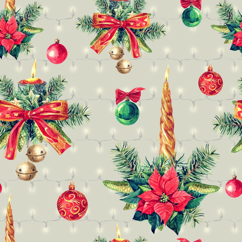 クリスマス デジタルペーパー5枚セット|クリスマスかわいい背景素材 PNG