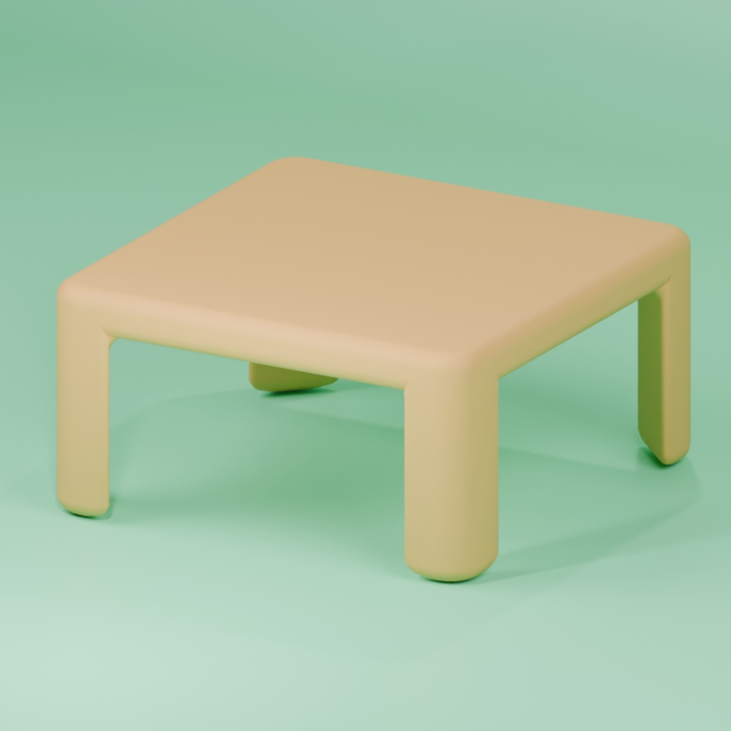 シンプルな木製テーブル