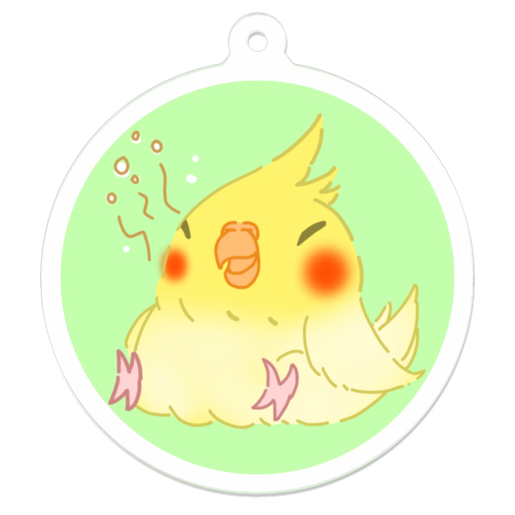 むっちりオカメインコアクリルキーホルダー
