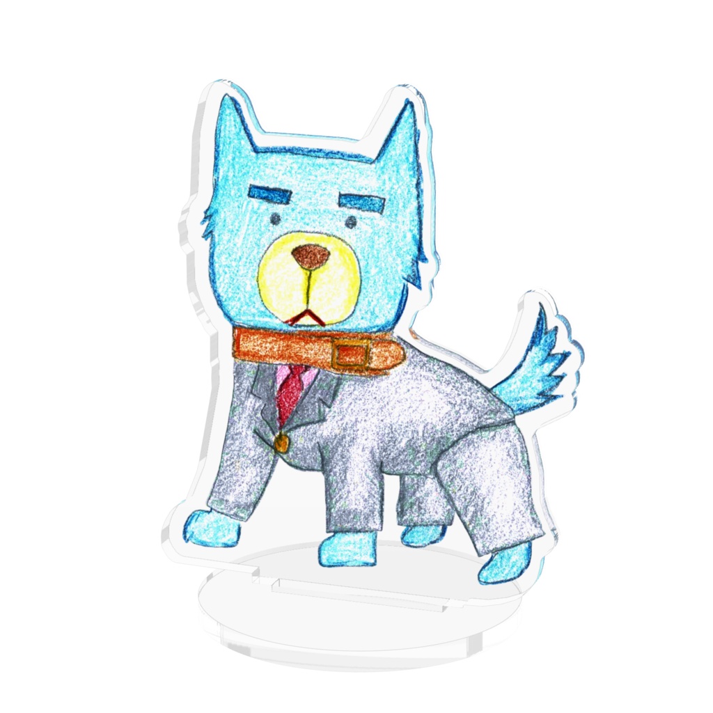 アクリルスーツ犬フィギュア