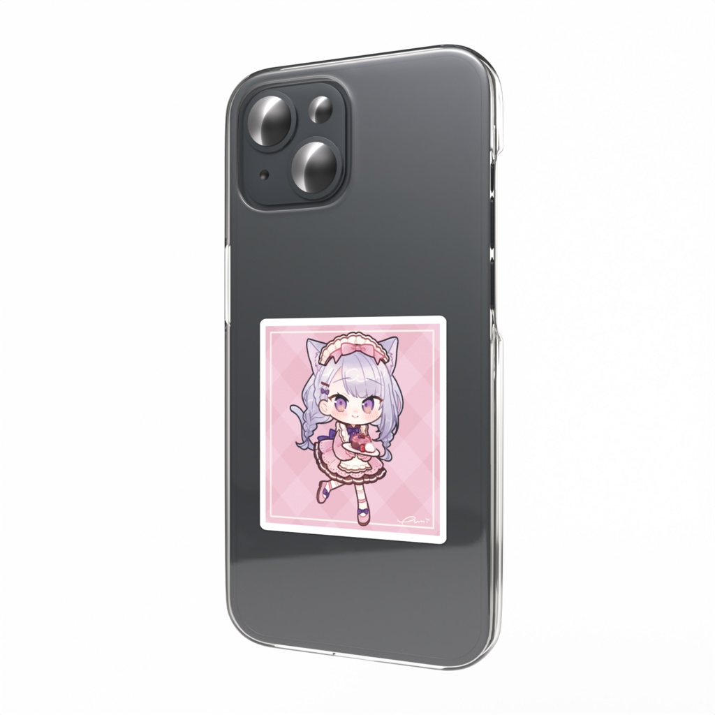 【常設】ハーフアニバーサリー お給仕ほたるスマホステッカー(背景あり)