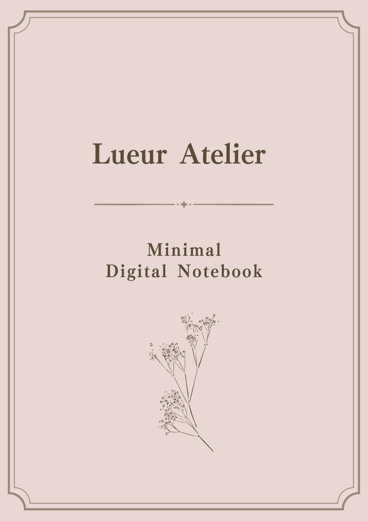 Lueur Atelier|Minimal Digital Notebook|Dusty Rose
