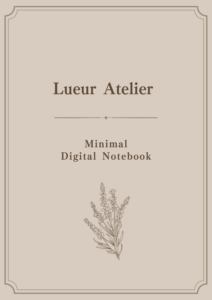 Lueur Atelier|デジタルノート 4点セット|GoodNotes対応