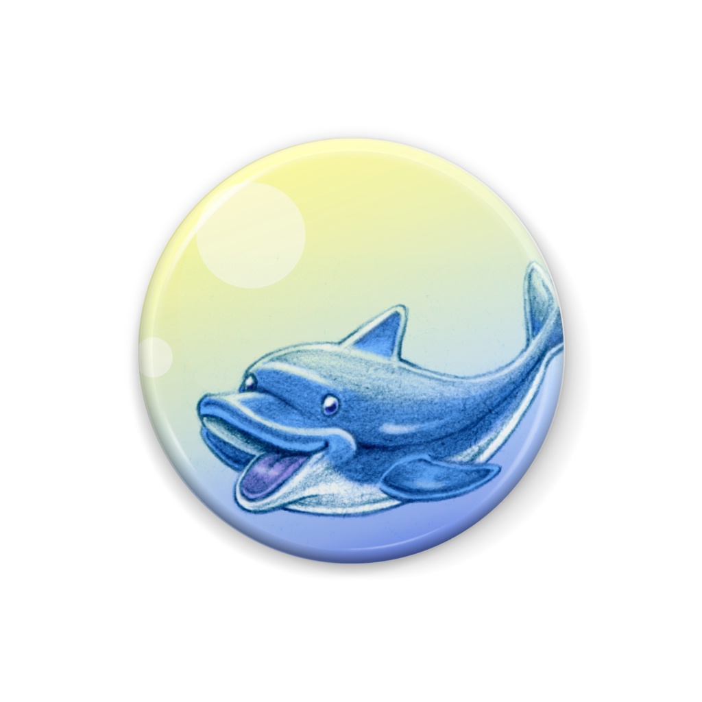 缶バッジ　イルカ