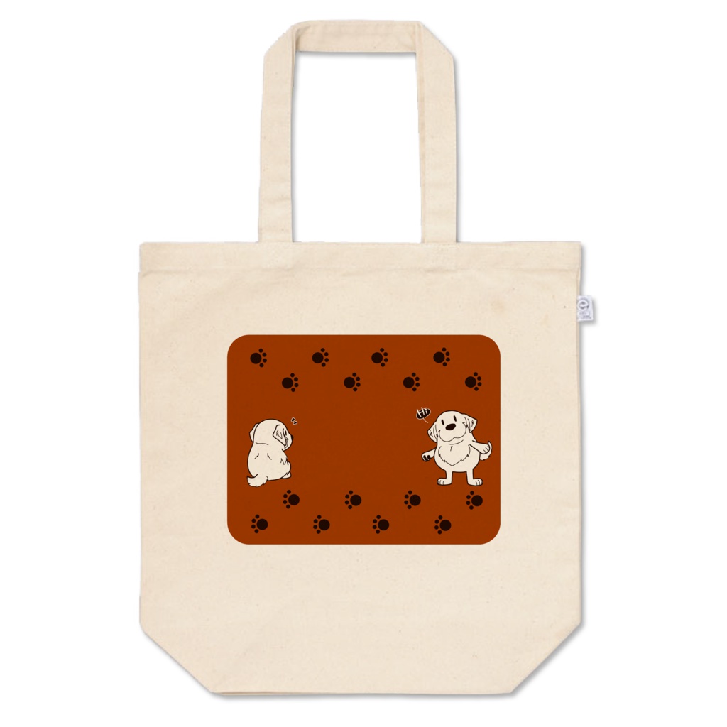 トートバッグ　ゴールデン・レトリバー　ブラウン