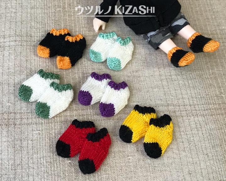 オビツ11＆キューポッシュ]手編み靴下 - ウツルノKIZASHI - BOOTH