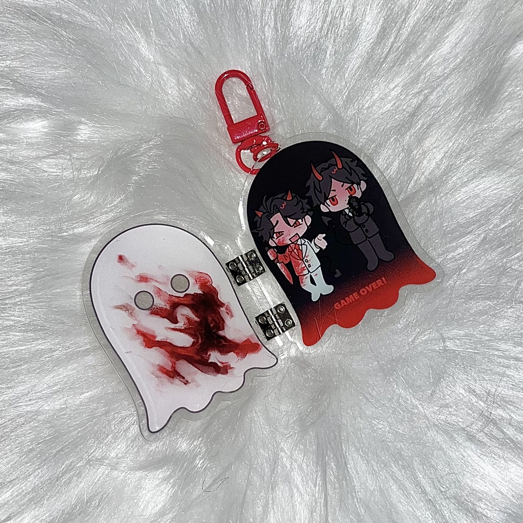 開閉アクリルキーホルダー~おばけ~