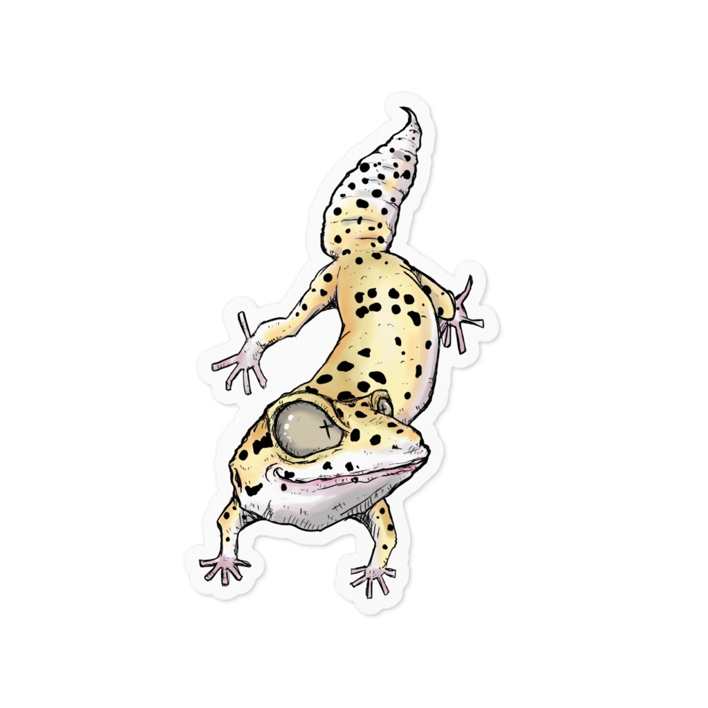 レオパードゲッコーステッカー（ハイイエロー）