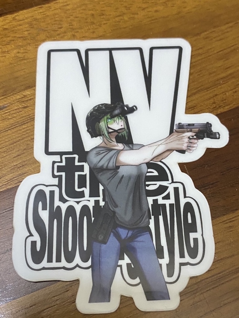 NV the shooting style 蓄光ステッカー