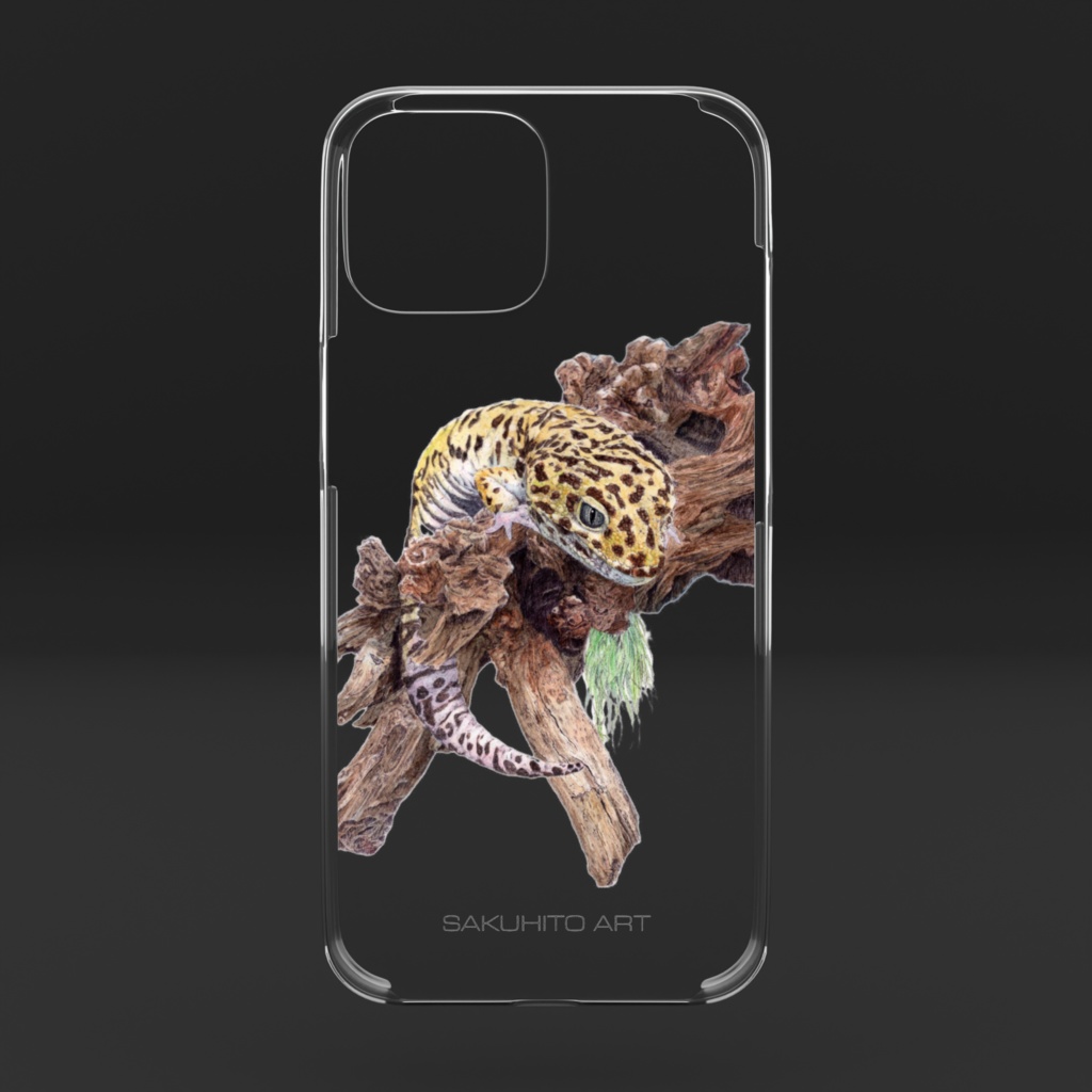 iPhone15ケース(ヒョウモントカゲモドキ)