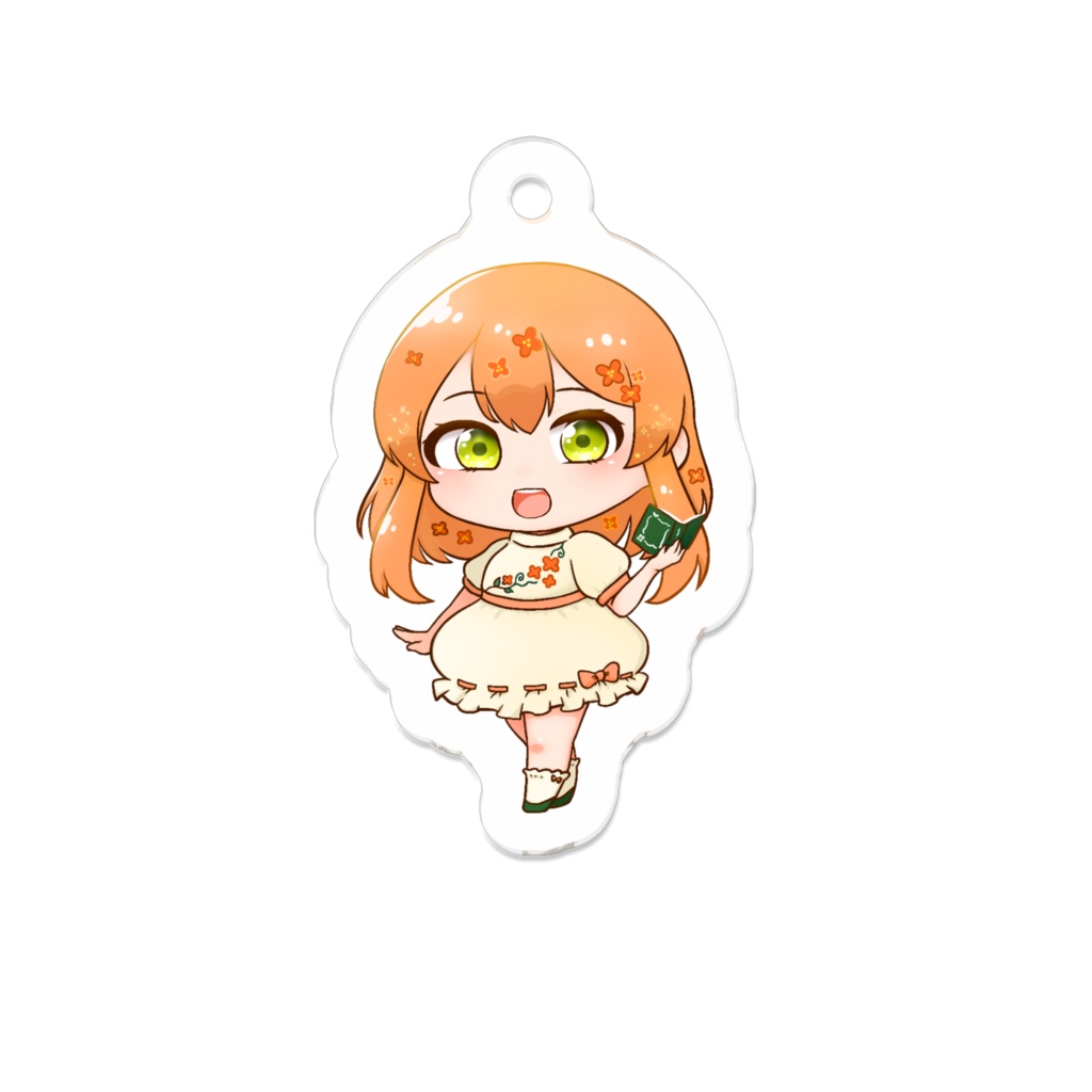 月花アクリルキーホルダー